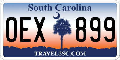 SC license plate OEX899