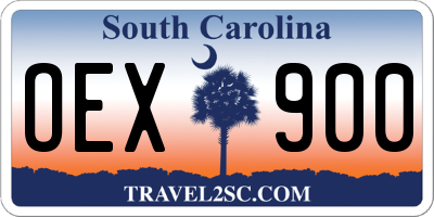 SC license plate OEX900