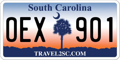 SC license plate OEX901