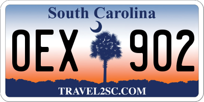 SC license plate OEX902