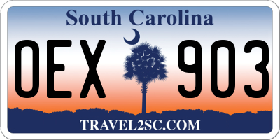 SC license plate OEX903
