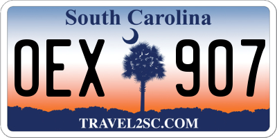 SC license plate OEX907