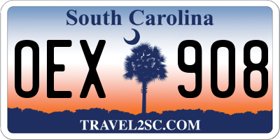 SC license plate OEX908