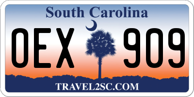 SC license plate OEX909