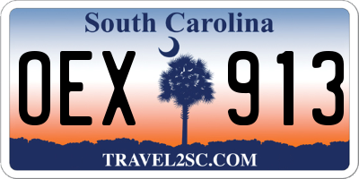 SC license plate OEX913