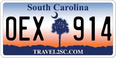 SC license plate OEX914