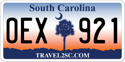 SC license plate OEX921