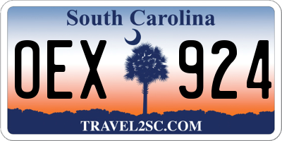 SC license plate OEX924