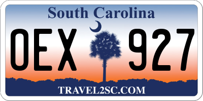 SC license plate OEX927