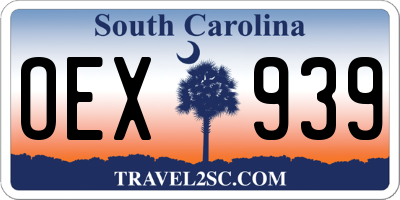 SC license plate OEX939