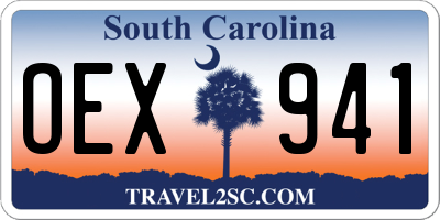 SC license plate OEX941