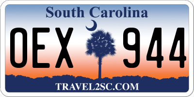 SC license plate OEX944