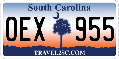 SC license plate OEX955