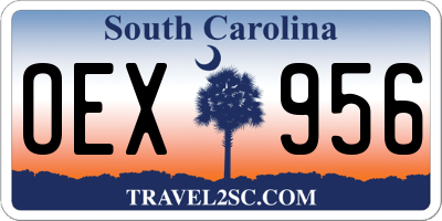 SC license plate OEX956