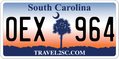 SC license plate OEX964