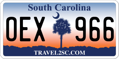 SC license plate OEX966