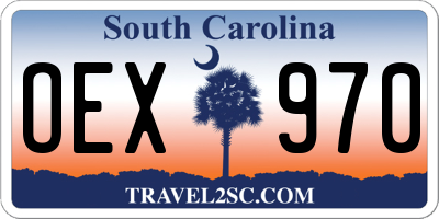 SC license plate OEX970
