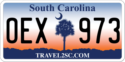 SC license plate OEX973