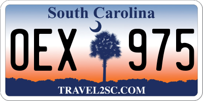 SC license plate OEX975