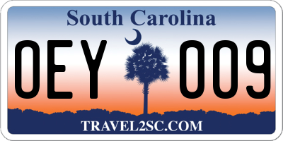 SC license plate OEY009