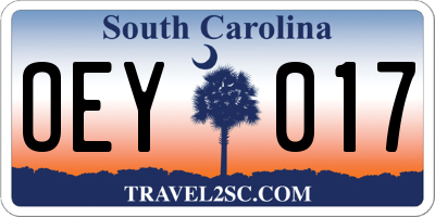 SC license plate OEY017