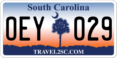 SC license plate OEY029