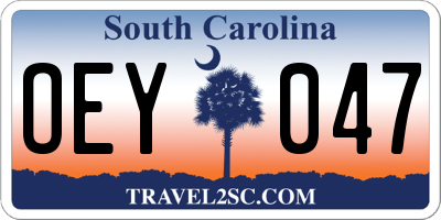 SC license plate OEY047