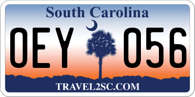 SC license plate OEY056