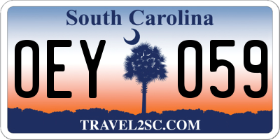 SC license plate OEY059