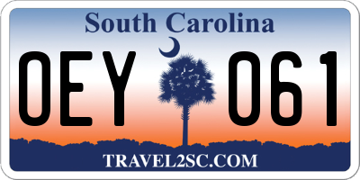 SC license plate OEY061