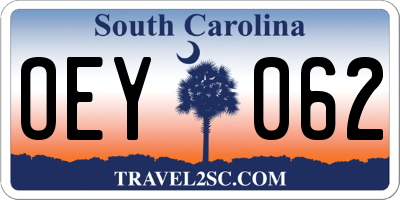 SC license plate OEY062