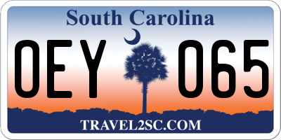 SC license plate OEY065