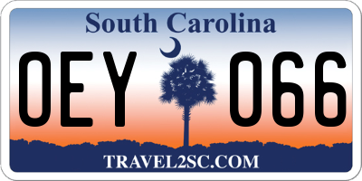 SC license plate OEY066