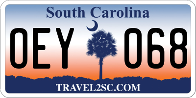 SC license plate OEY068