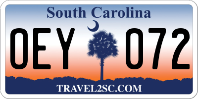 SC license plate OEY072