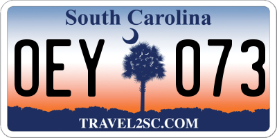 SC license plate OEY073
