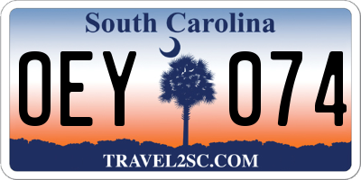 SC license plate OEY074