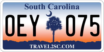 SC license plate OEY075