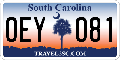 SC license plate OEY081