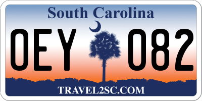 SC license plate OEY082