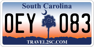 SC license plate OEY083