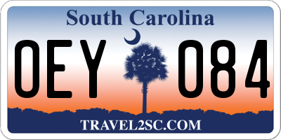 SC license plate OEY084