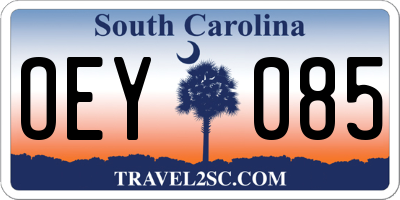 SC license plate OEY085