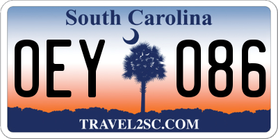 SC license plate OEY086