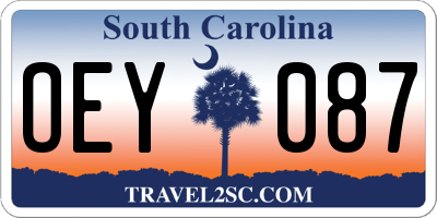 SC license plate OEY087