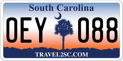 SC license plate OEY088