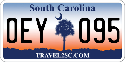 SC license plate OEY095