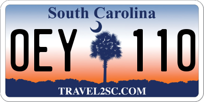SC license plate OEY110