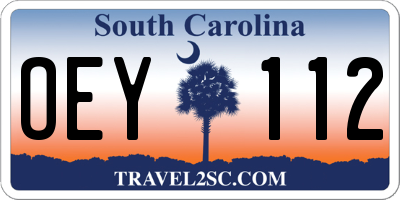 SC license plate OEY112