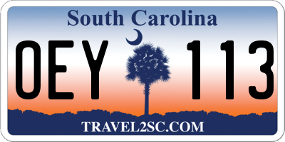 SC license plate OEY113